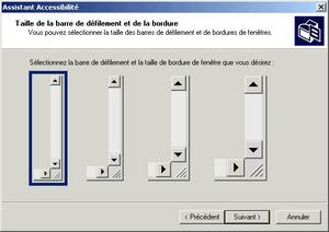 assistant d'accessibilité : taille des fenetres