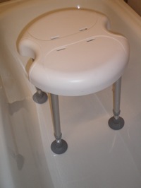 Photo du Delphi 2plus en essai dans une baignoire