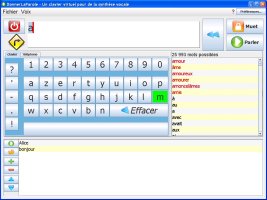 Le logiciel avec le clavier standard cette fois