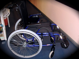 Le fauteuil Alto Plus lors de l'essai à Hacavie