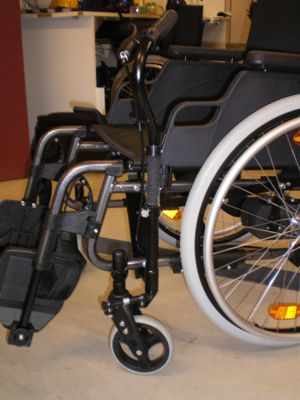 Photo du levier Hemilead sur un fauteuil de profil