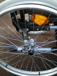 Photo d'une roue du fauteuil roulant Innov Effect