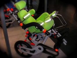 La pousette Chunk assez flashy dans son vert !