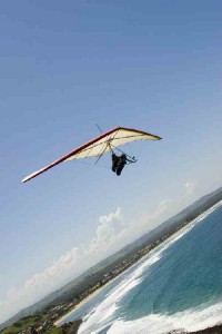 hanglider over Byron Bay Australia