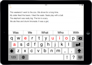 Capture d''écran du keeble sur un ipad