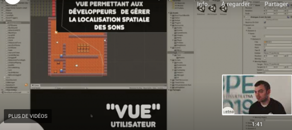 Vu permettant au developpeur de localiser les sons dans le jeu